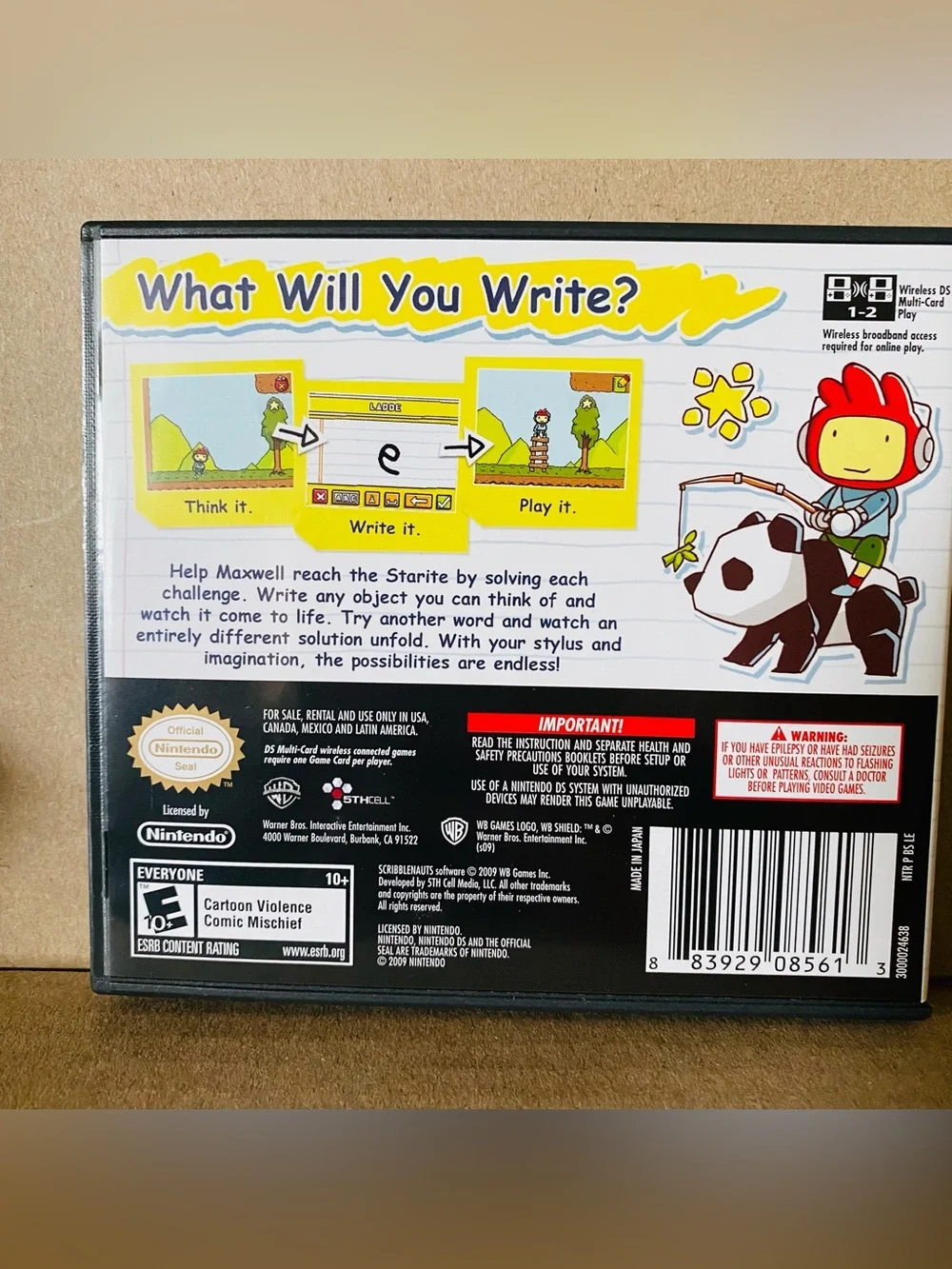 Nintendo DS Scribblenauts Game EUC includes box, game, pamphlet